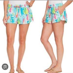 Lilly Pulitzer Run Around Beach and Bae Women Small Luxletic Summer Shorts